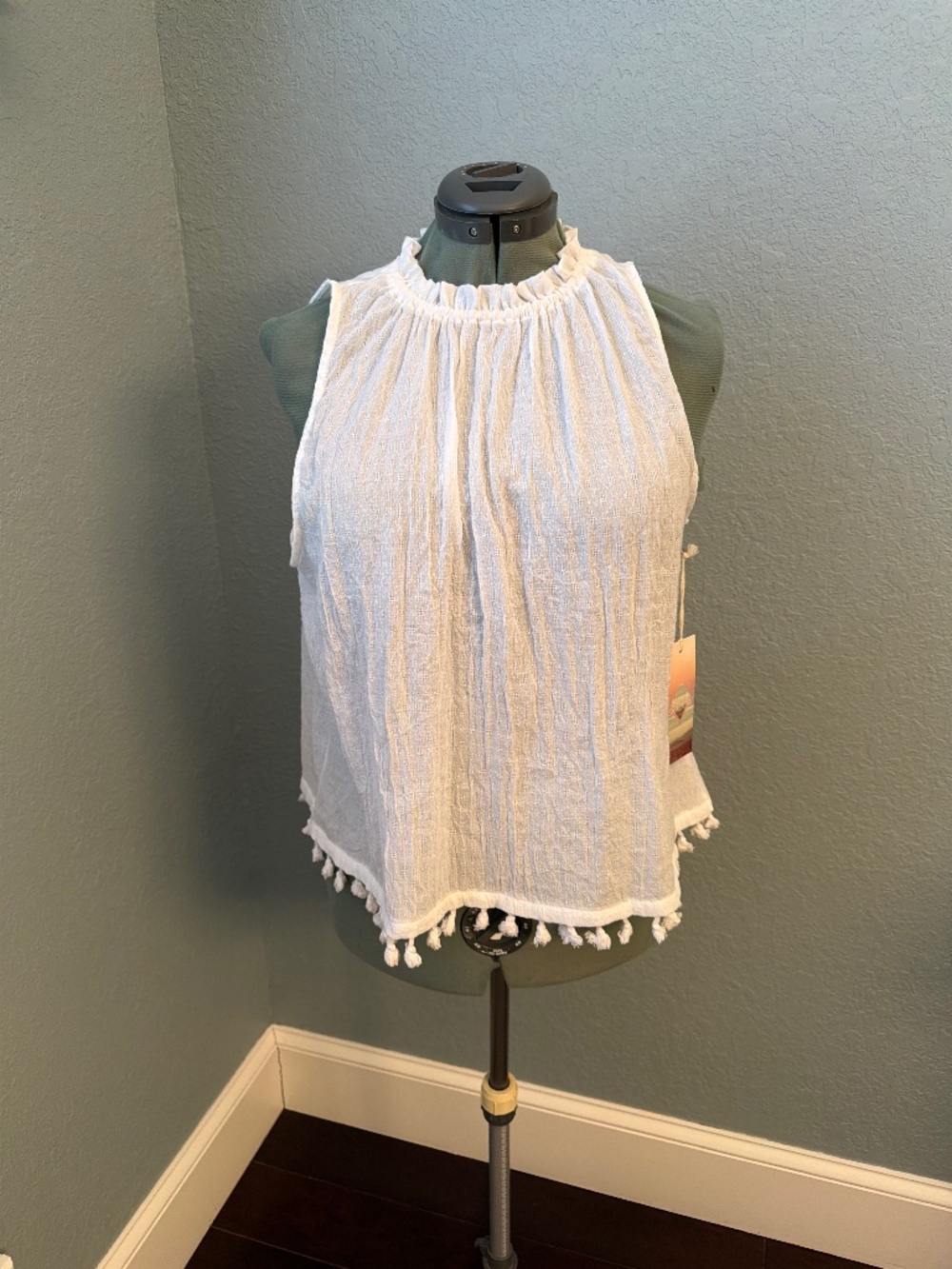 Gauzy white summer top